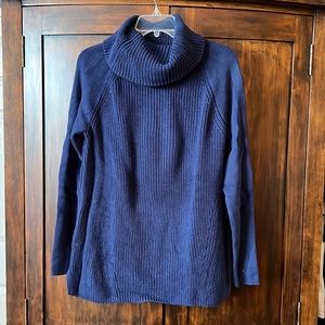 Blue Lands End Turtle Neck Sweater - size L - 14-16